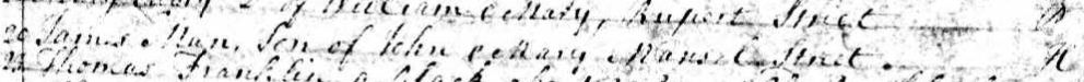 James Man Baptism July 1755