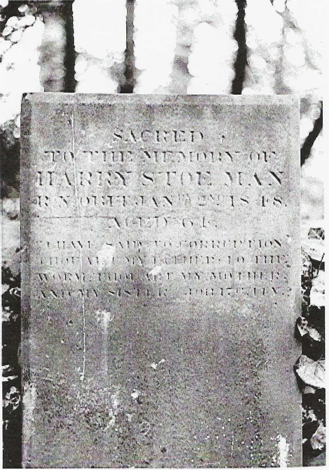 harry stoe man grave stone