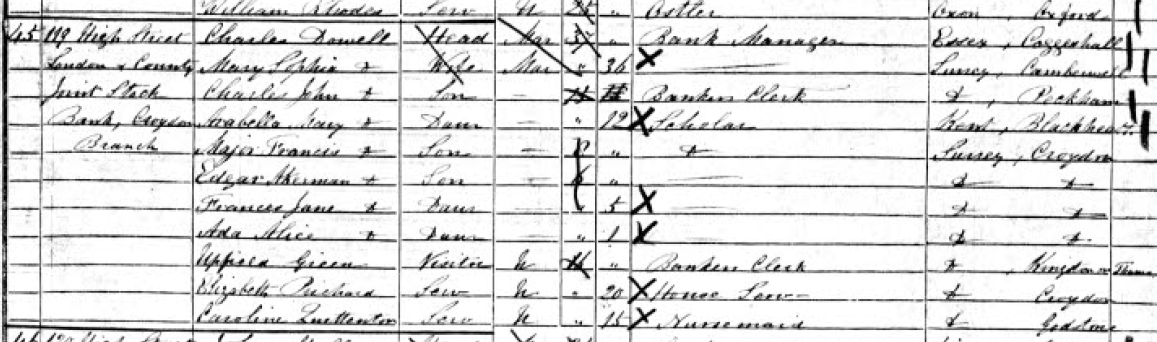 1851 Upfield Green on census