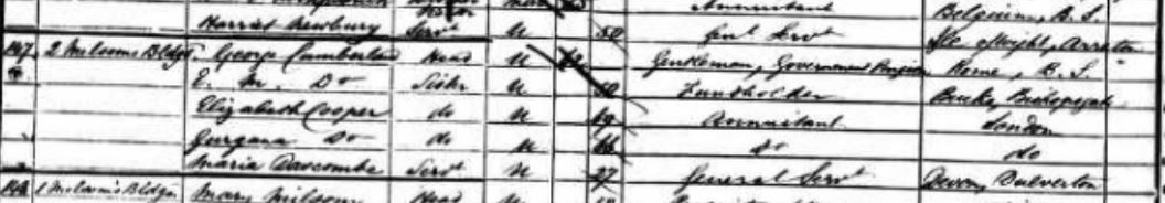 George Cumberland Jr on 1851 Census