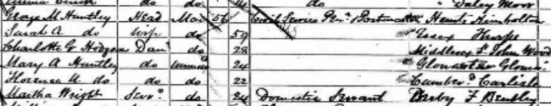 George Maxwell Huntley on the 1881 census