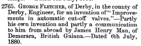 James Henry Man Patent