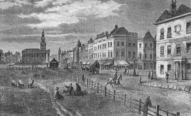 St Mark Kennington and the common in 1831