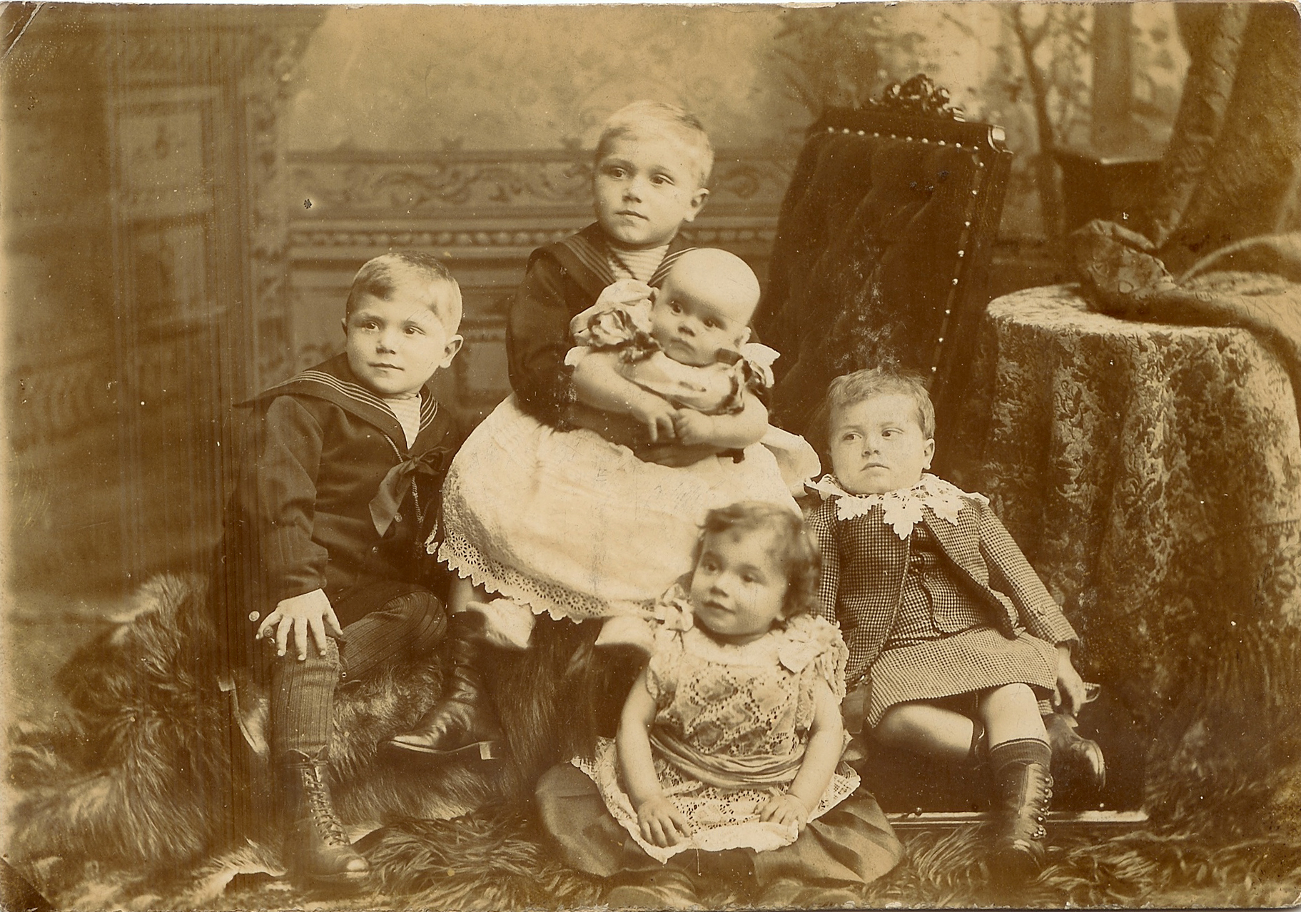 Harold, Emile,Albert, Cyril & Gordon in 1889