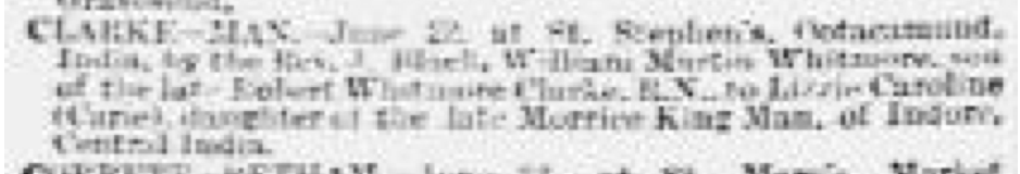 Carrie Man Marriage The Standard June 25, 1891