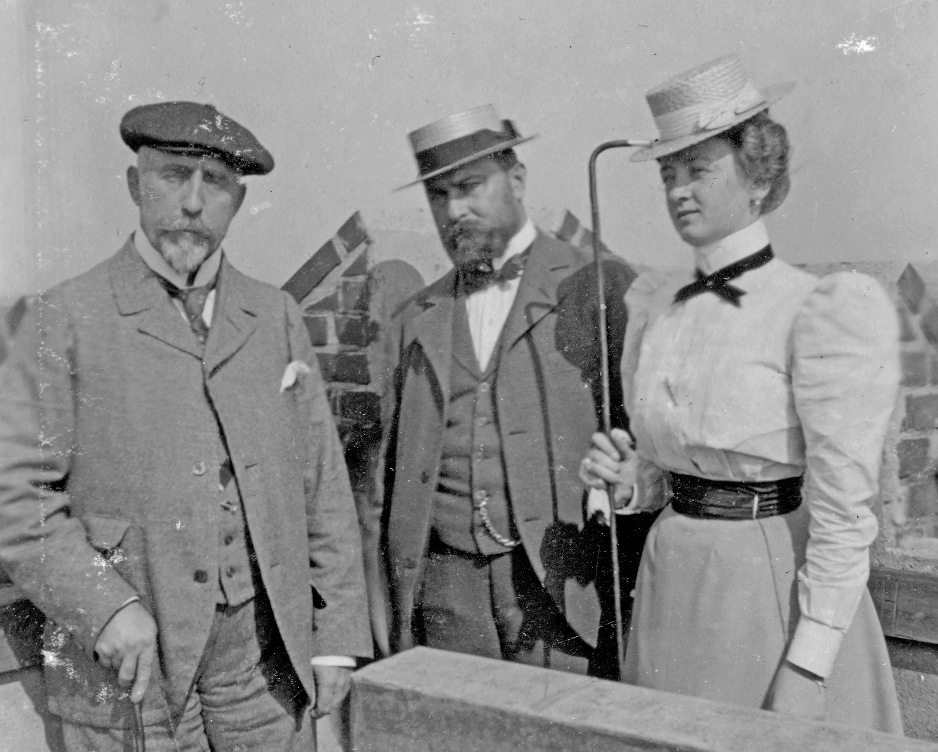 Eugene Collett, Otto Loeck and Wugene's second wife Thea