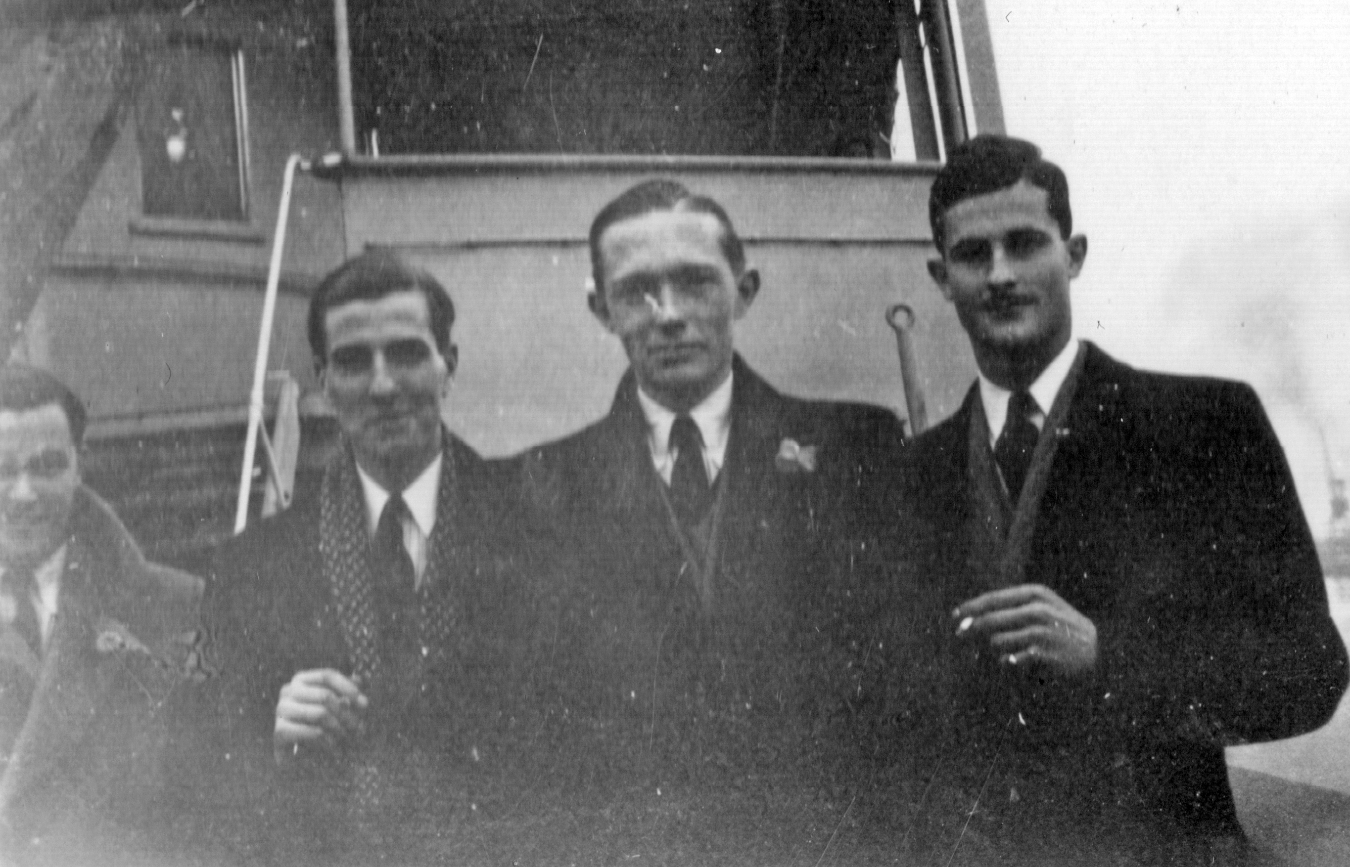 9 October 1936 Frank Man at Southampton about to leave for Singapore