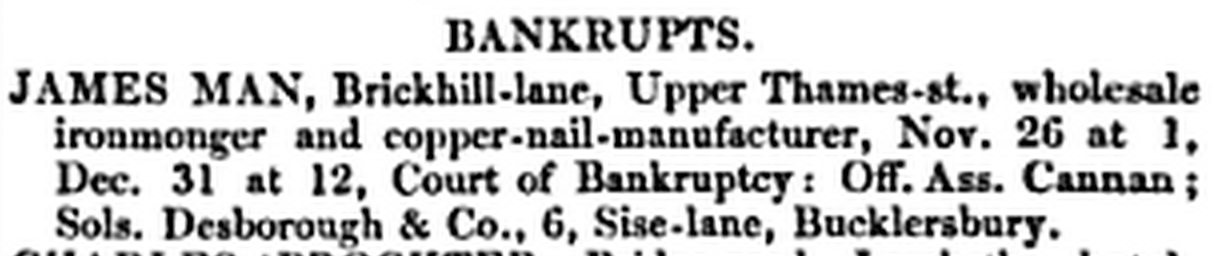 James Man Bankrupt