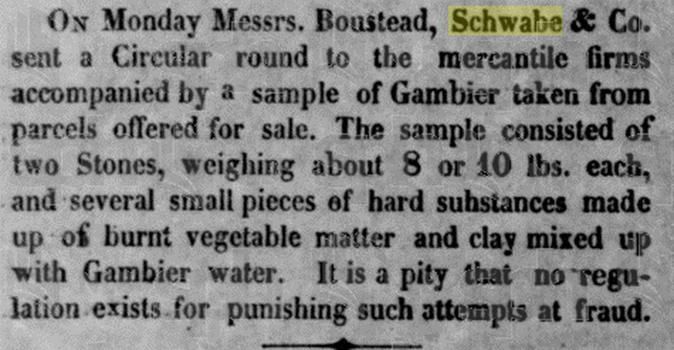 Boustead Schwabe 26 Nov 1845