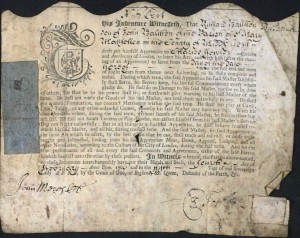 Richard Balchen Apprenticeship 1706