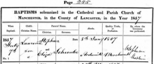 Lawrence Schwabe Baptism