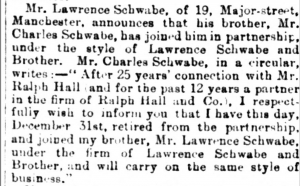 Lawrence Schwabe Partnership with his brother