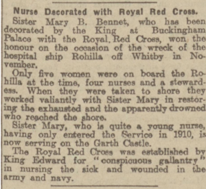 Mary Bennet Honoured May 07 1915. png