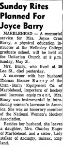 Newspaper Article re Joyce