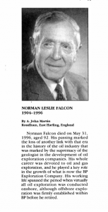 Norman Leslie Falcon Obit