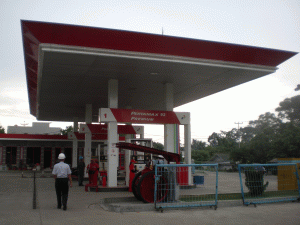 The Petramina petrol station which is on the site of the original British civilians graveyard 
