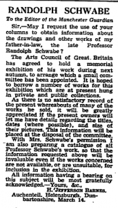 Randolph Schwabe Reference March 1949