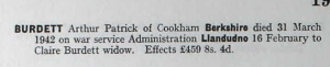 Arthur Patrick Burdett Probate2