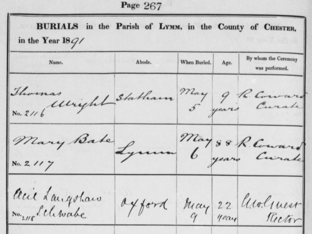 Cecil Langshaw Schwabe Burial