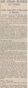 Cran Mourned December 17 1934