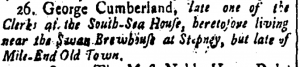 George Cumberland July 14 1772