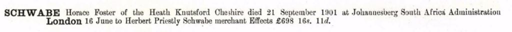 Horace Foster Schwabe Probate