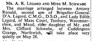 Maud Schwabe Marriage May 15 1946