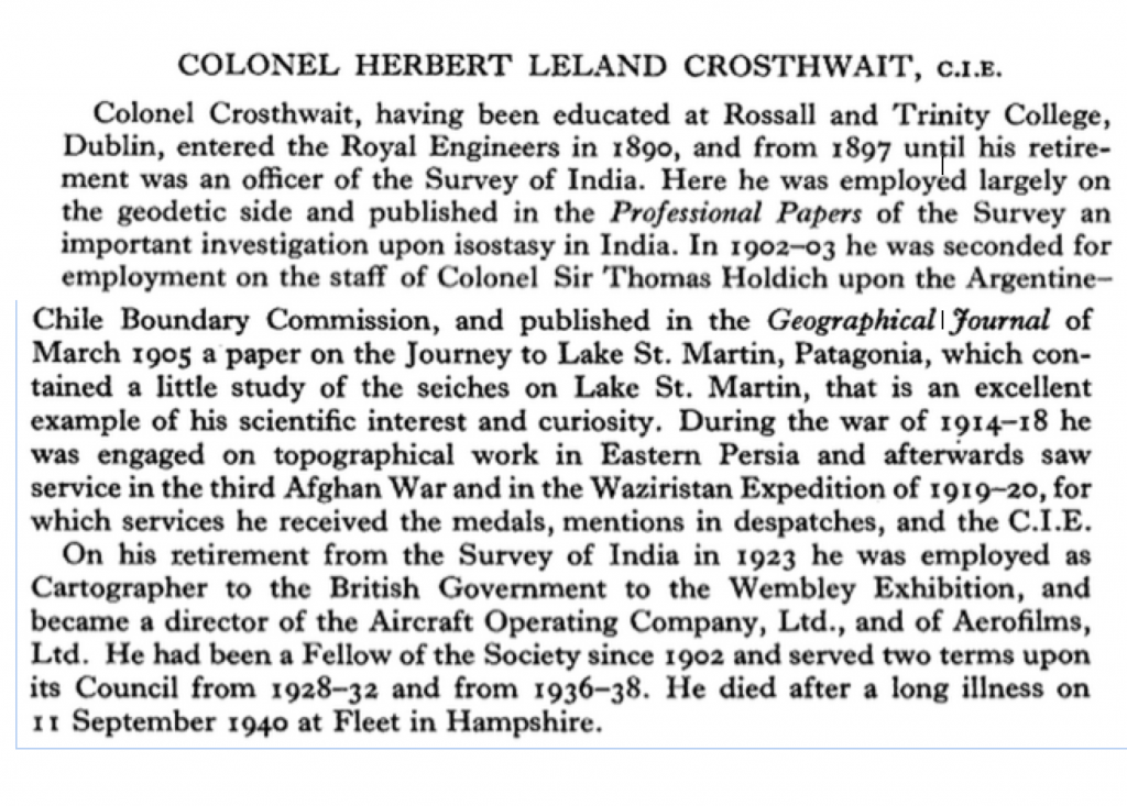 Obit of Herbert leland Crosthwait