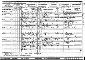 Charles William Taylor on 1901 census with parents