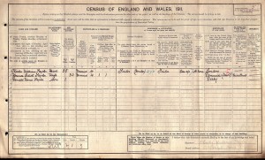 Florence Edith Taylor on 1911 Census reduced