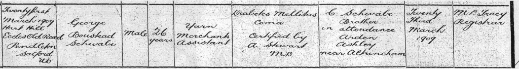 George Boustead Schwabe Death Certificate Edited for Web