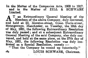 Zill and Schwabe 1921