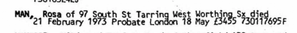 Rosa Man Probate Record